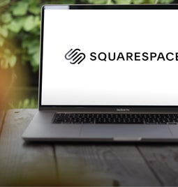squarespace logo on laptop