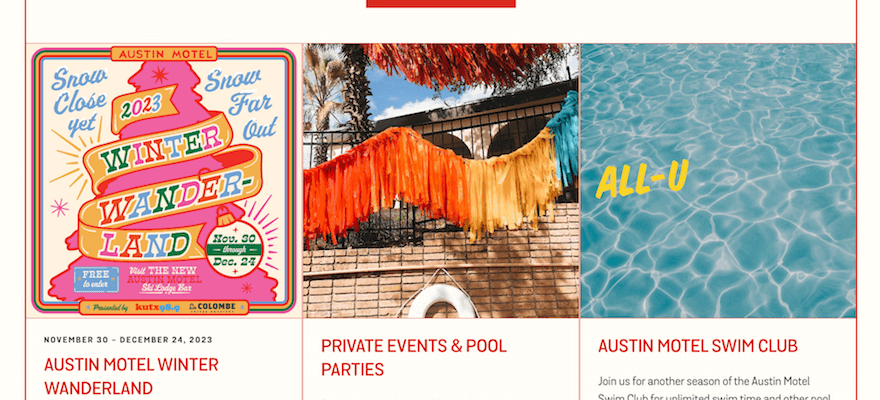 Austin Motel website screenshot 2