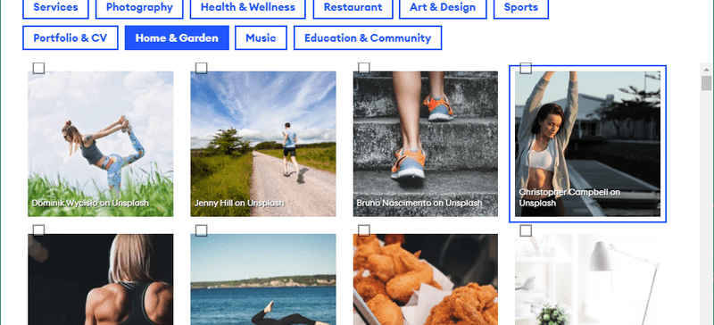 A collection of stock images, sfeaturing a woman running, fish and chips and a woman stretching