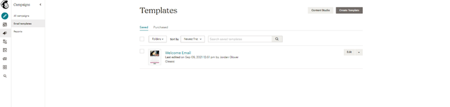 Mailchimp Manage Templates