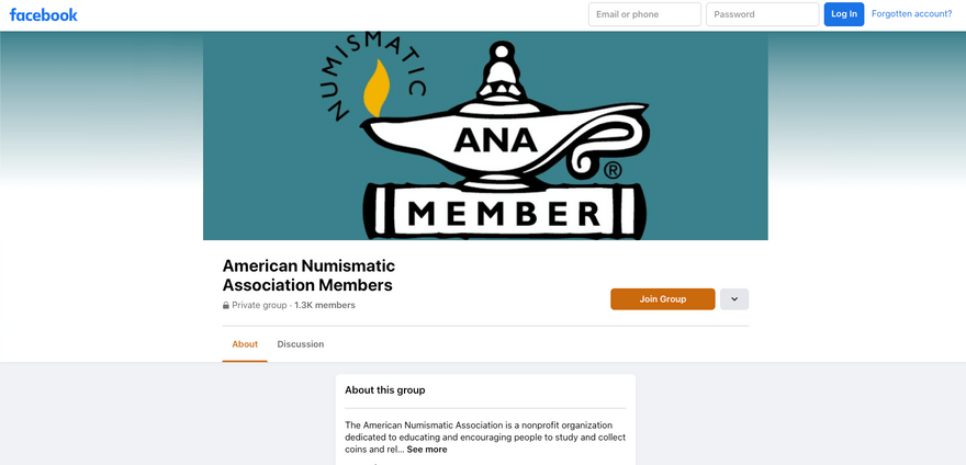 ana member facebook group selling coins