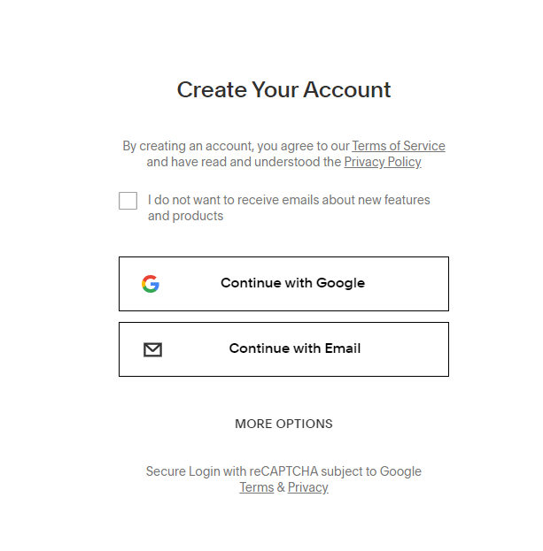 Create a login Squarespace