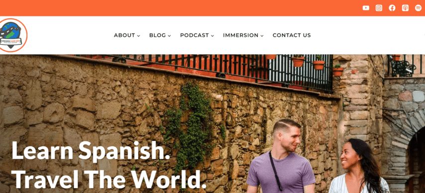 Spanish and Go homepage