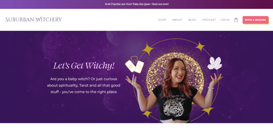 Homepage for Suburban Witchery