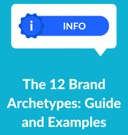 Teal Background with 'The 12 Brand Archetypes: Guide and Examples' in white text