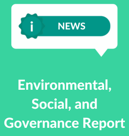 Graphic saying Environmental, Social, and Governance Report.
