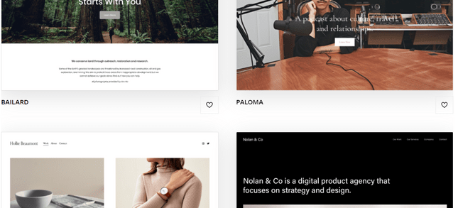 wix vs squarespace popular designs